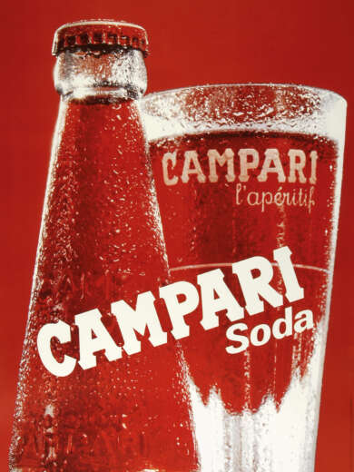 «Campari Soda», Plakat, gestaltet von Sergio Michels, gedruckt von A. Trüb & Cie, 1979